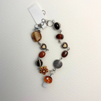 earthy mushroom pendant bracelet