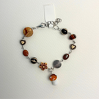 earthy mushroom pendant bracelet