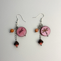 czech bead dragonfly earrings