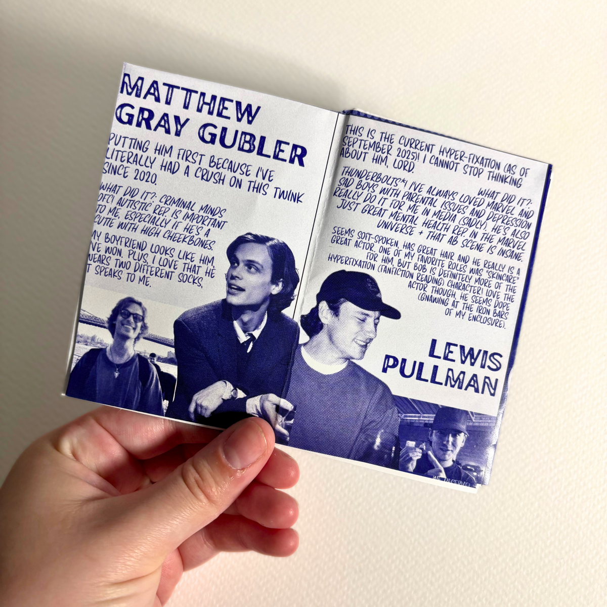 "it boys of the month" zine