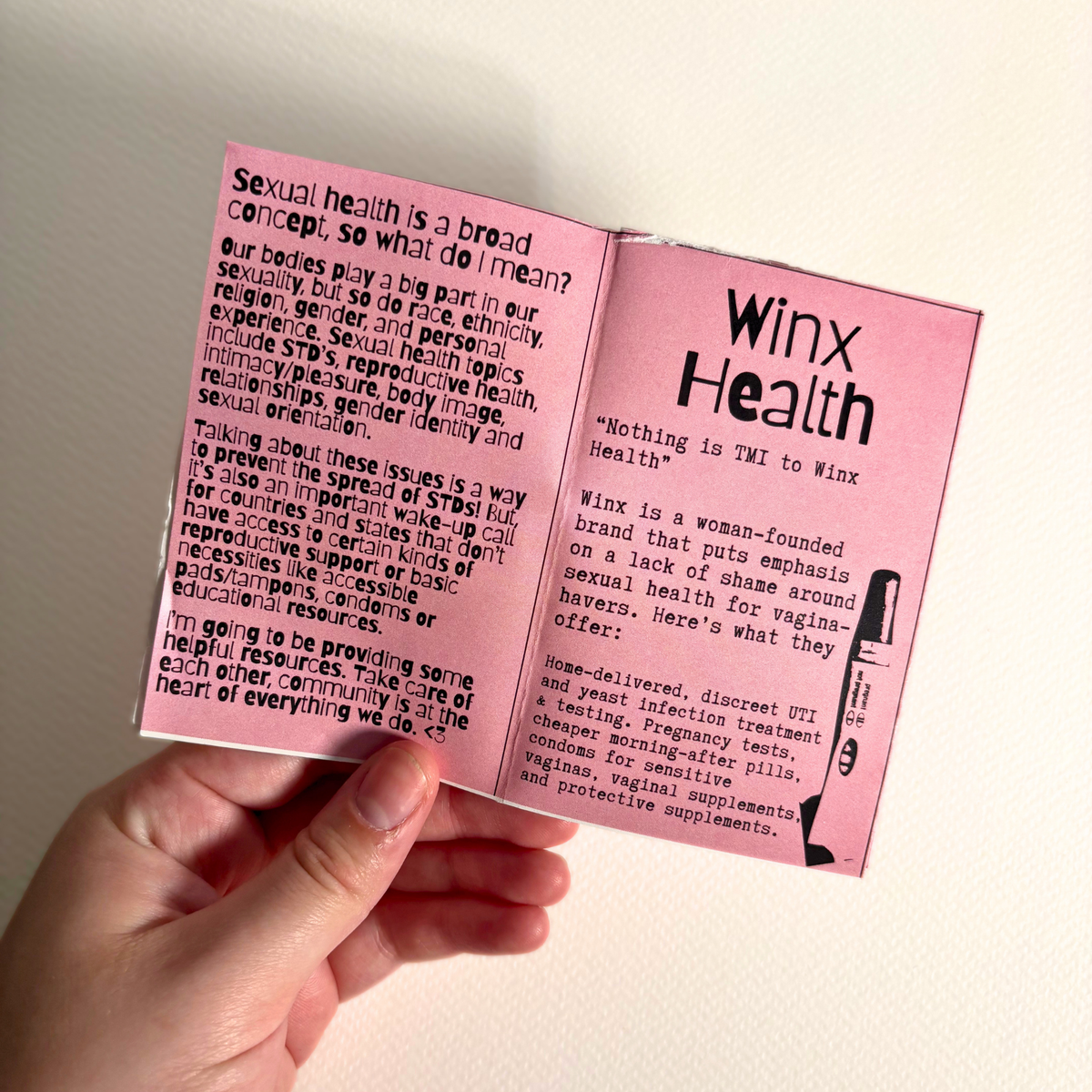 "sexual wellness resources" zine