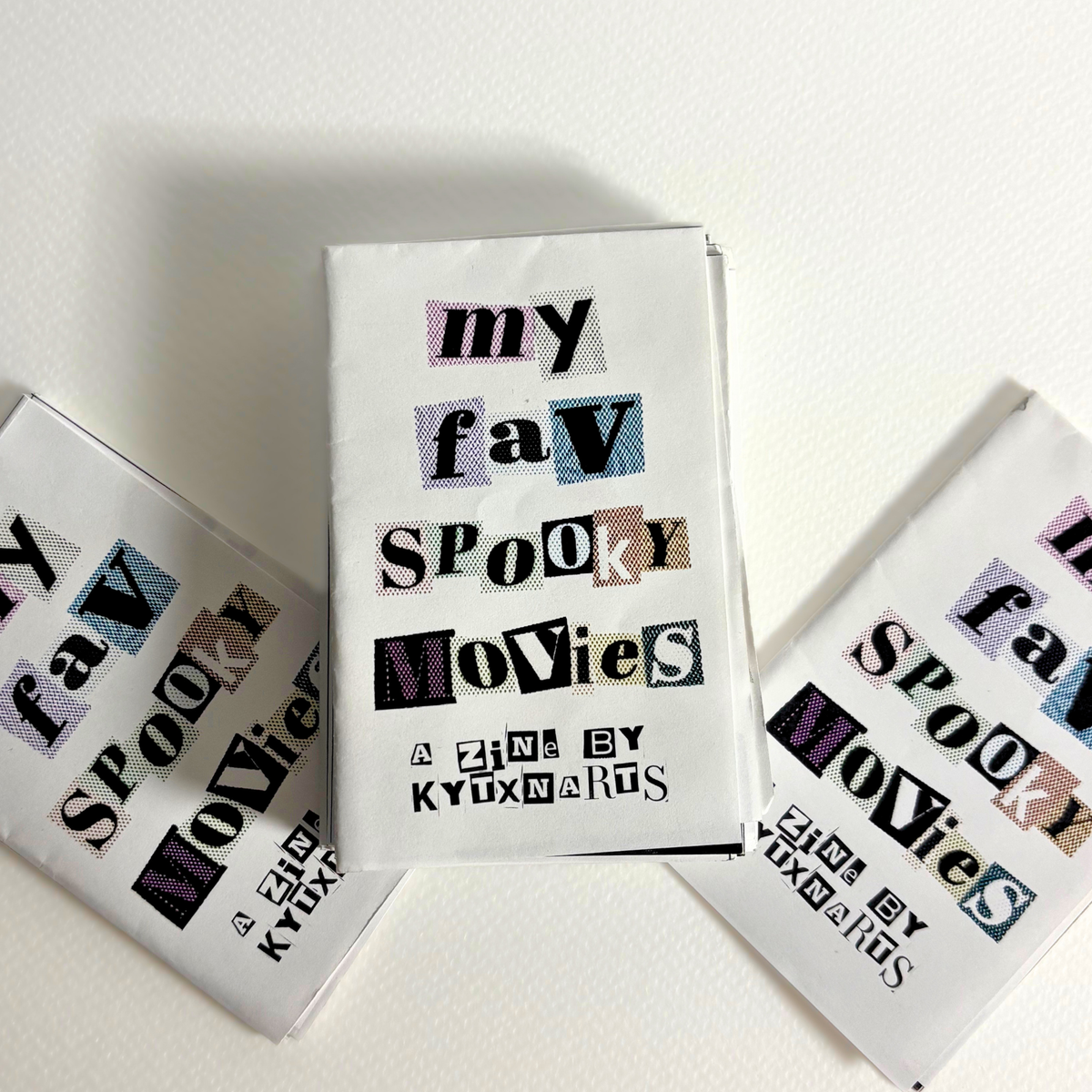 "my fav spooky movies" zine