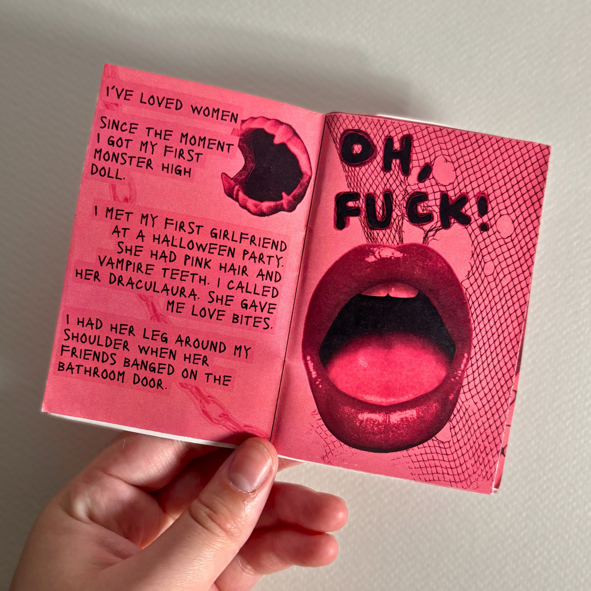 "love bites: a wlw smut story" zine (18+)