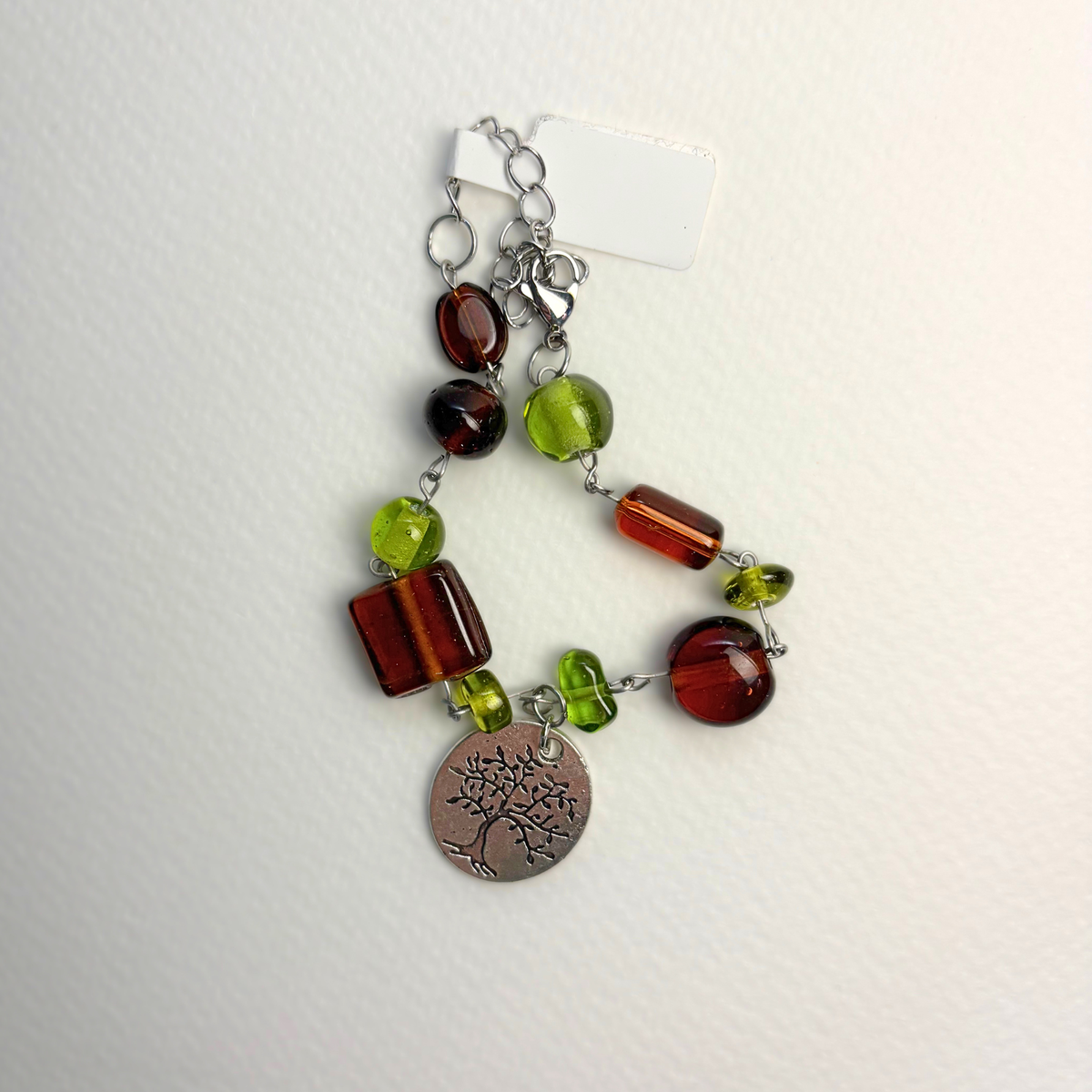earthy tree pendant bracelet