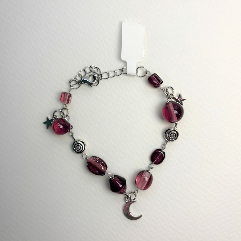 celestial moon pendant bracelet