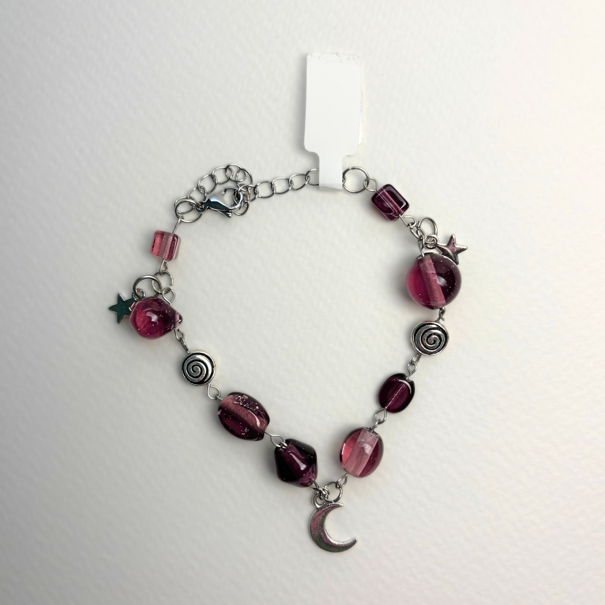 celestial moon pendant bracelet